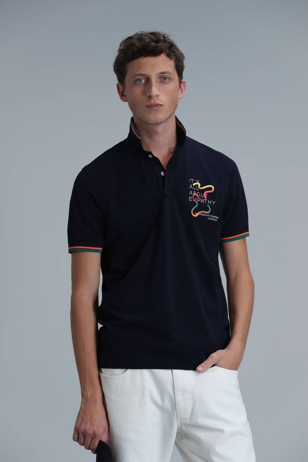 King Smart Men's Polo Shirt Navy Blue