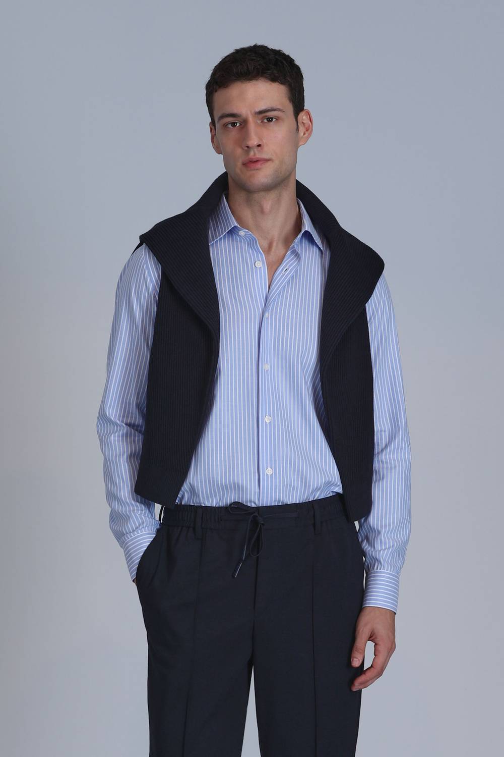 Strıt Erkek Basic Gömlek Slim Fit Mavi