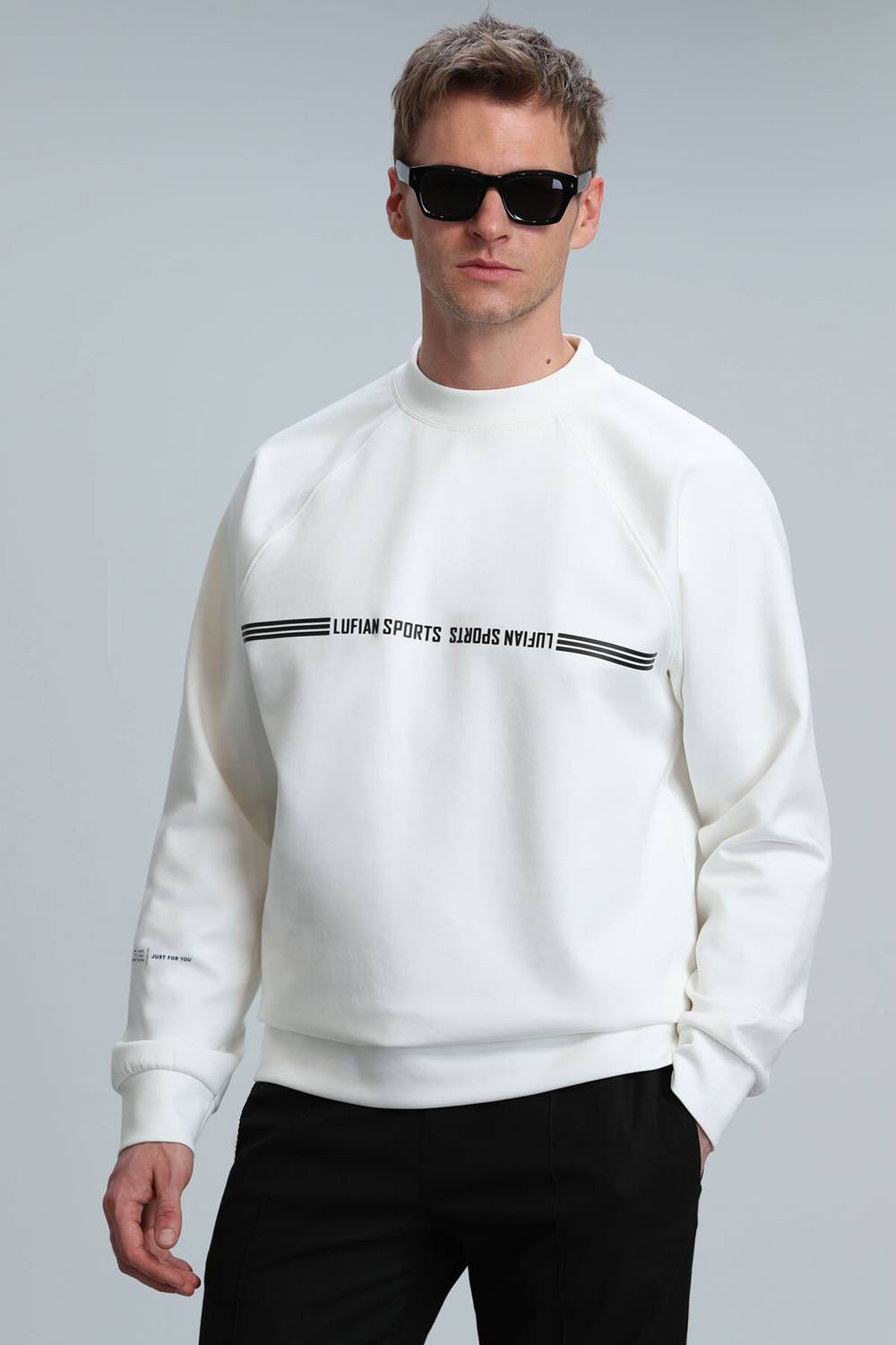 Range Erkek Sweatshirt Kirik Beyaz