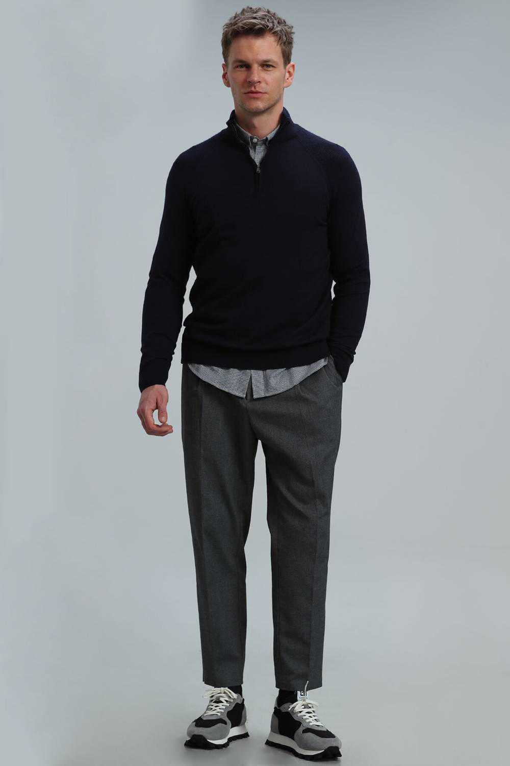 Face Men's Sweater Navy Blue