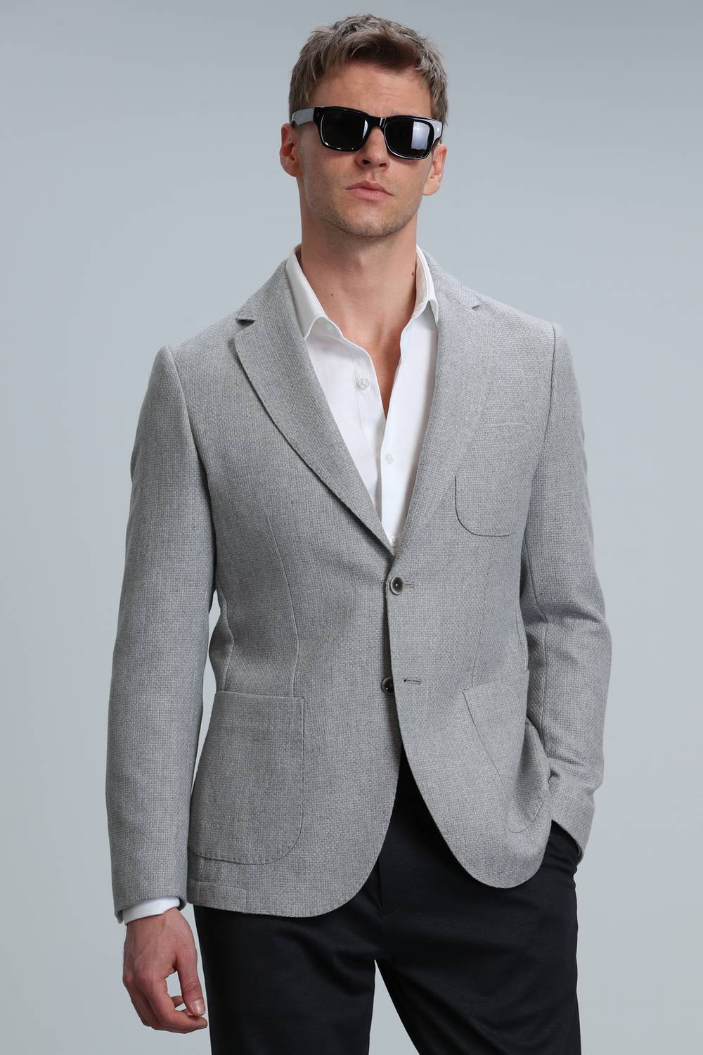Gabriel Sports Men's Blazer Jacket Slim Fit Gray