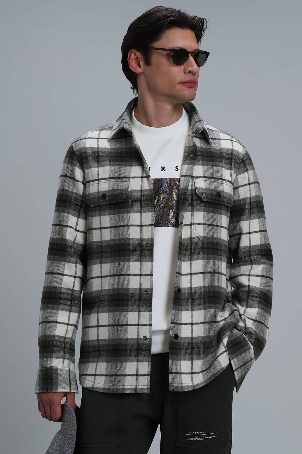 Ardasan Men's Basic Shirt Regular Fit Green