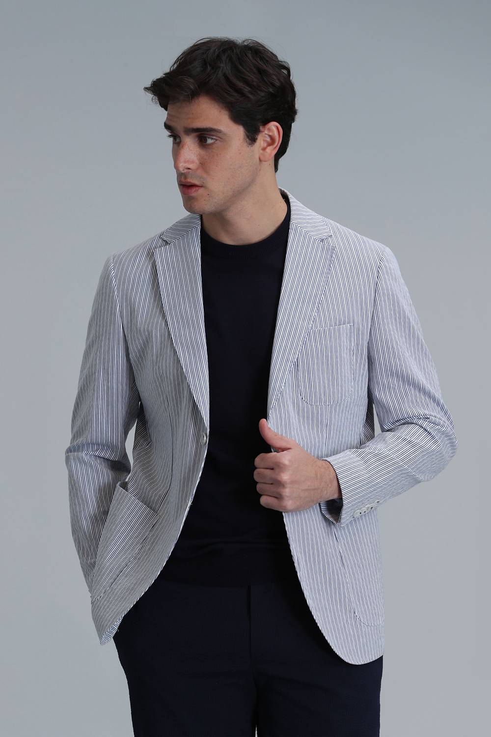 Cosby Spor Erkek Blazer Ceket Slim Fit Saks