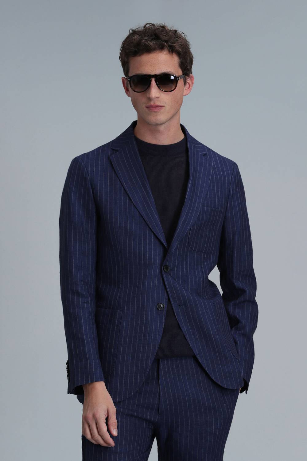 Jak Spor Erkek Blazer Ceket Slim Fit Lacivert