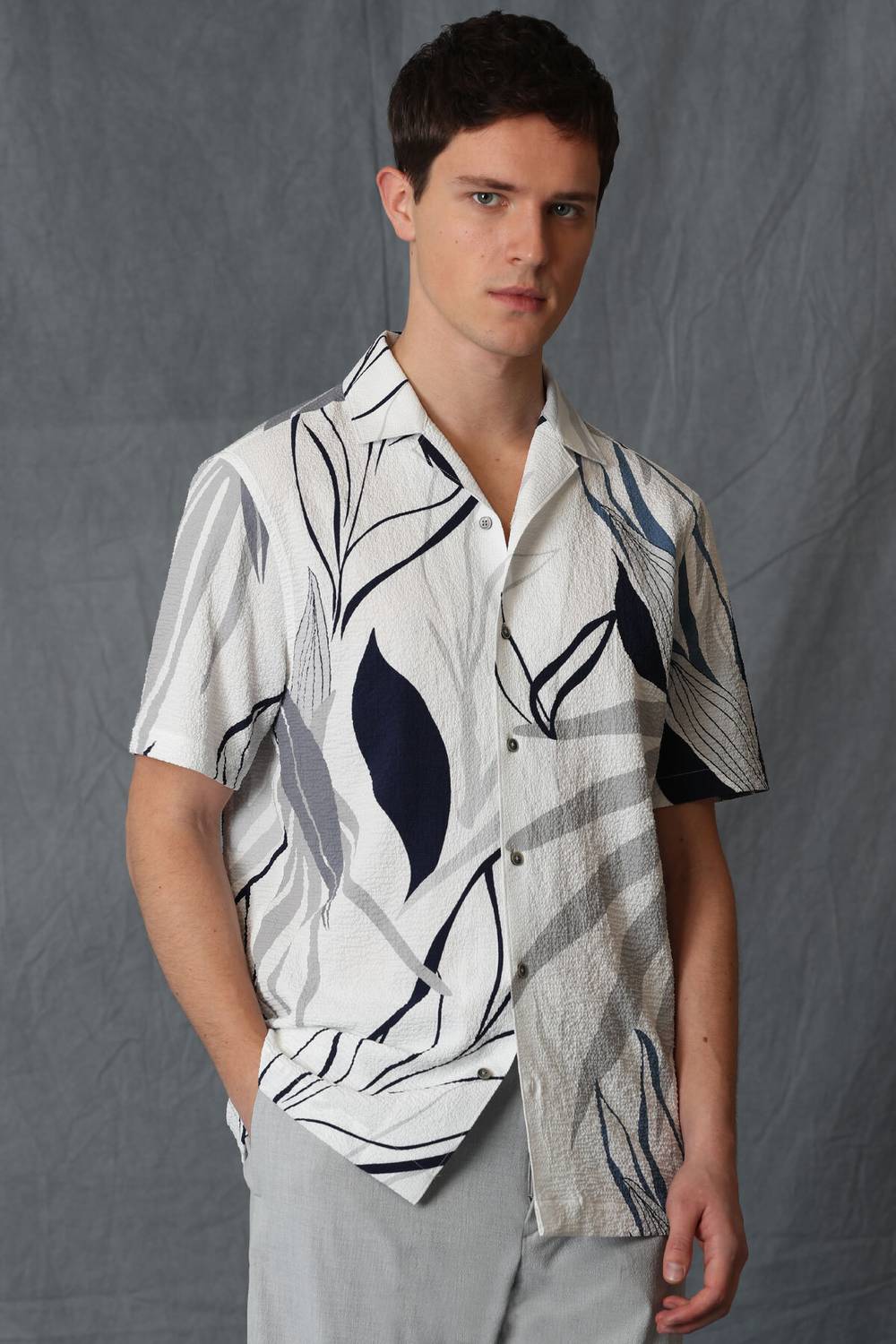 Чоловіча смарт- сорочка Comfort Fit синього кольору, розмір XL та XXL