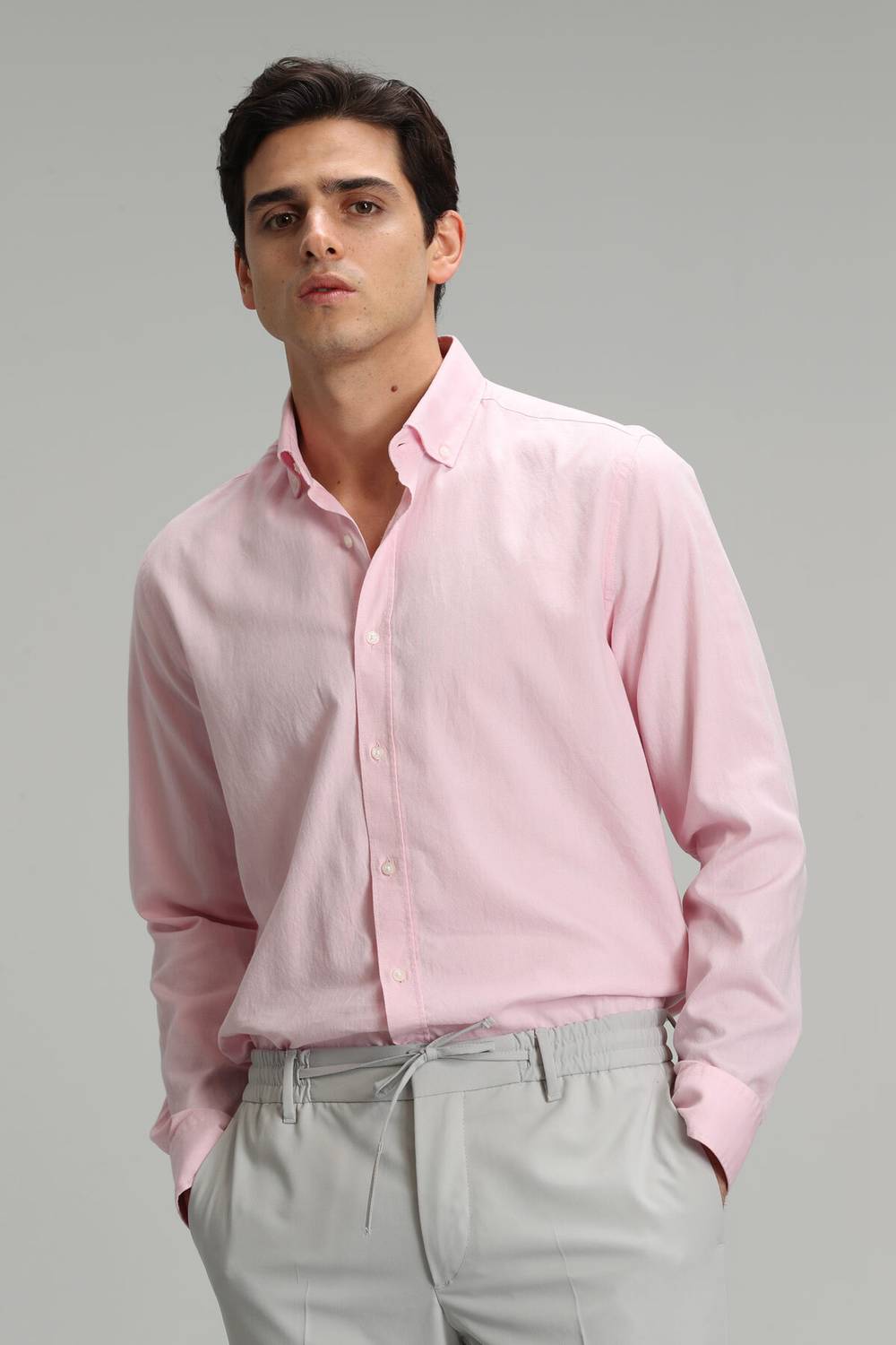 Daniel Erkek Smart Casual Gömlek Comfort Slim Fit Pembe