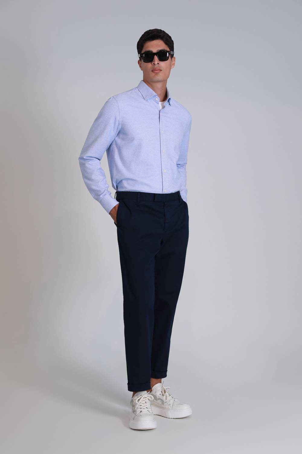 Мужские чино брюки Gabrıel спорт слим фит темно-синие размер 44-60