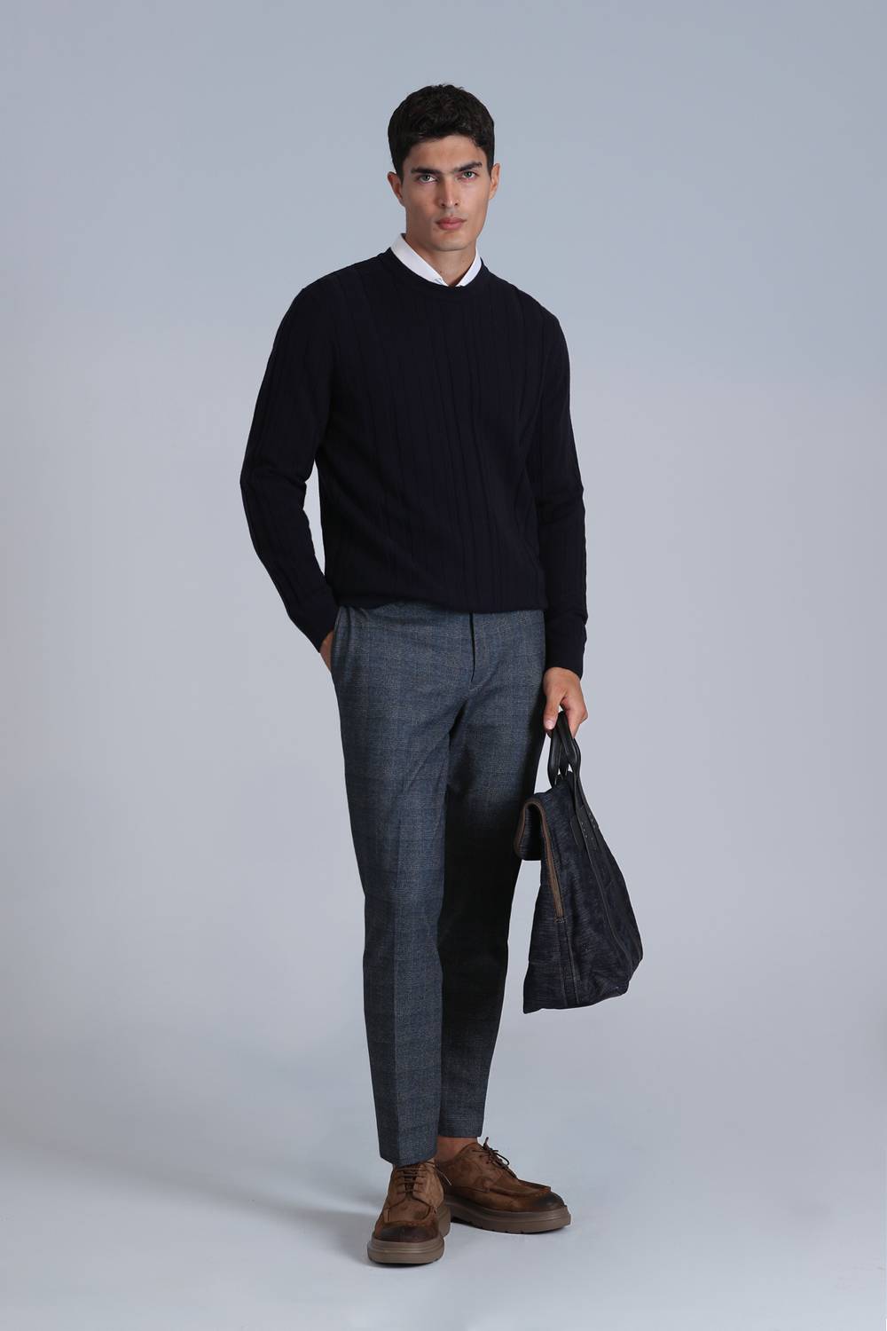 Peter Smart Erkek Chino Pantolon Slim Fit Gri