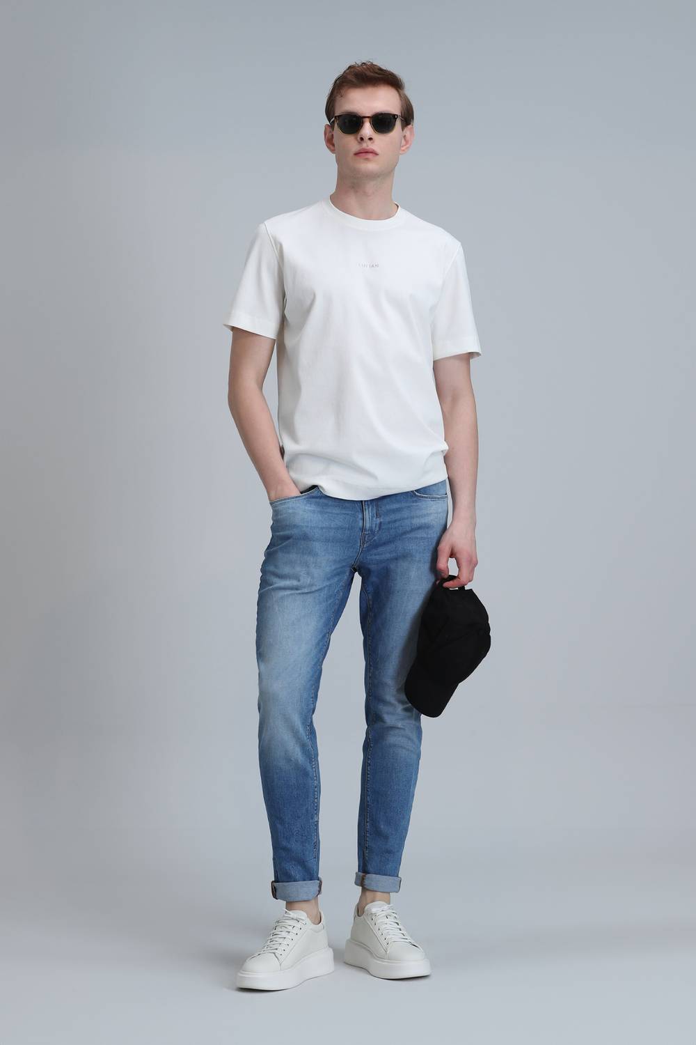 Сині чоловічі джинси Mark Smart з приталеним кроєм