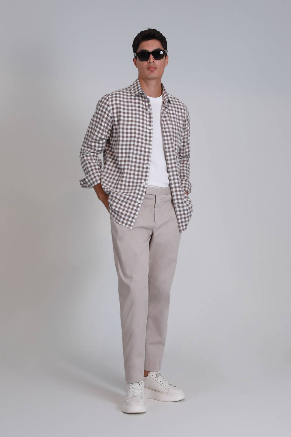 Gabrıel Spor Erkek Chino Pantolon Slim Fit Taş