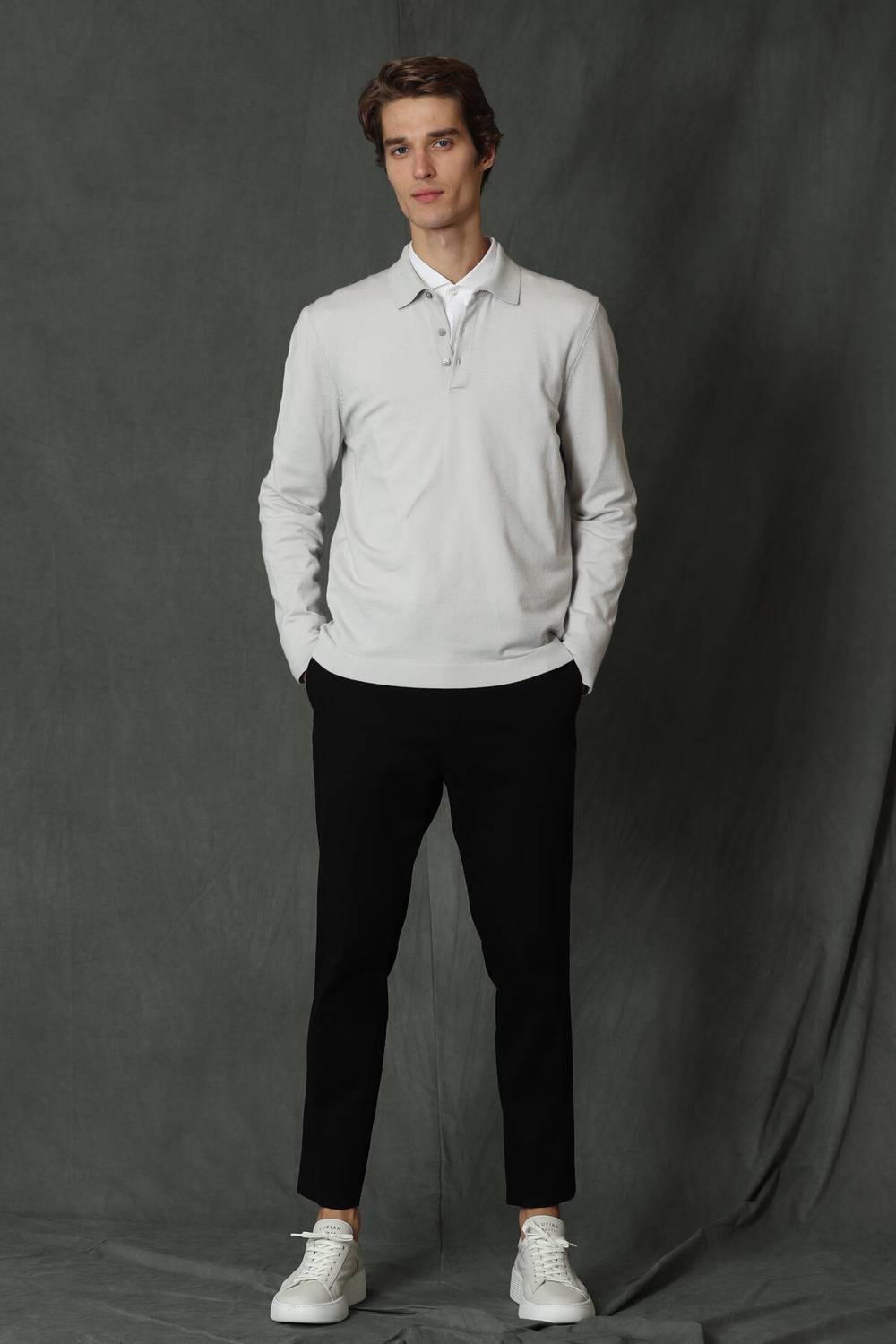 Bogar Sports Men's Chino Trousers Slim Fit Black