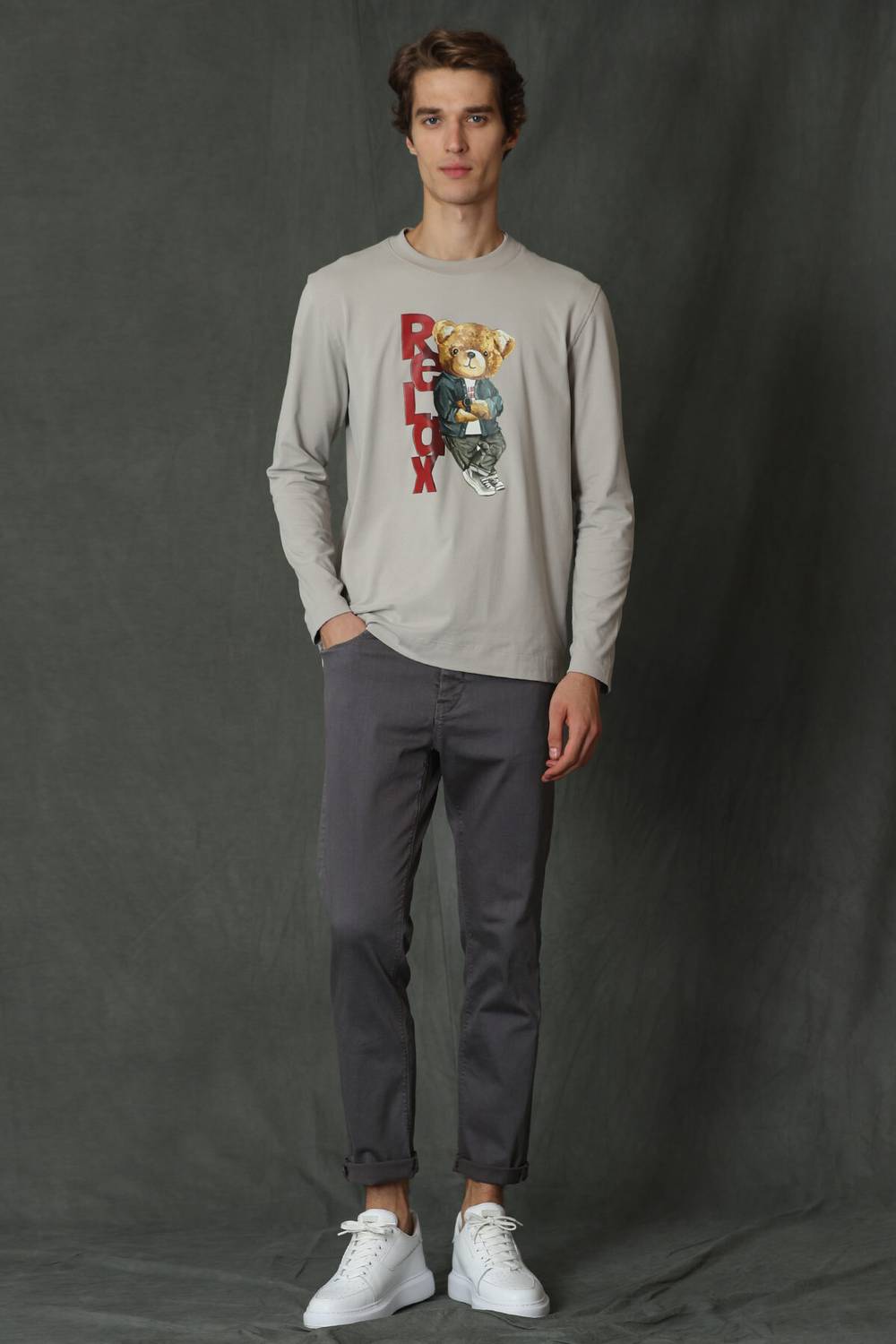 Helt Bes Pocket Trousers Slim Fit Gray