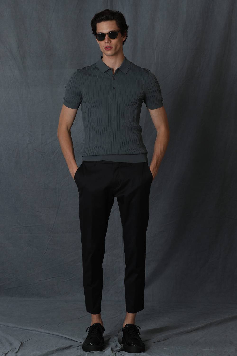 Alvi Smart Erkek Chino Pantolon Slim Fit Siyah