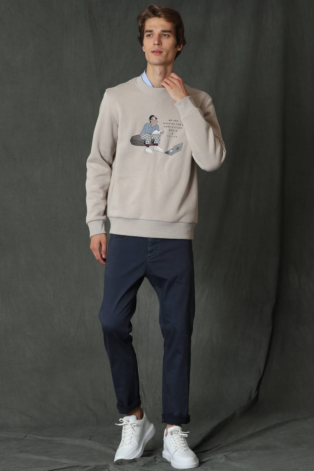 Helt Bes Pocket Trousers Slim Fit Navy Blue