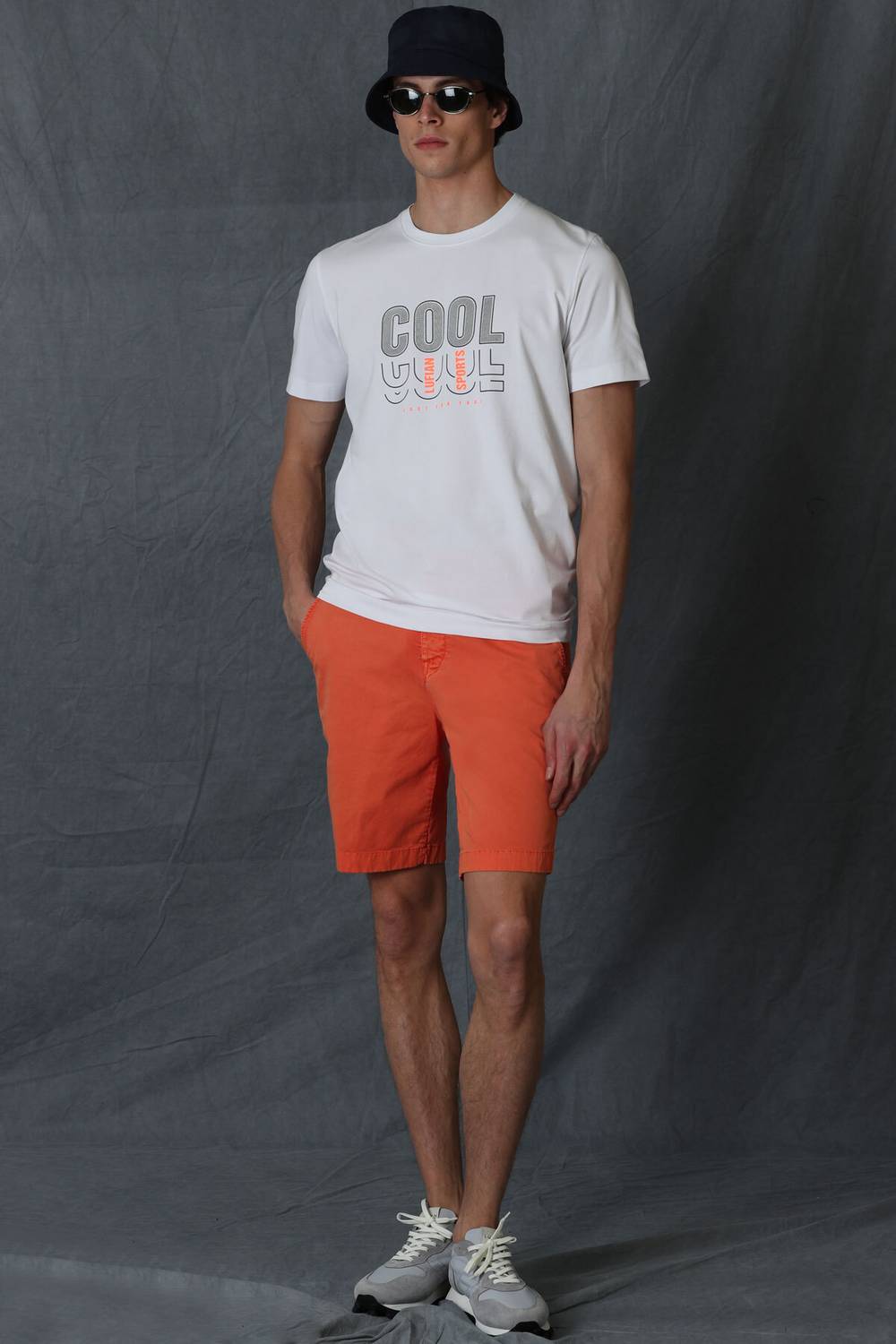 Zegler Sports Men's Chino Short Slim Fit Orange