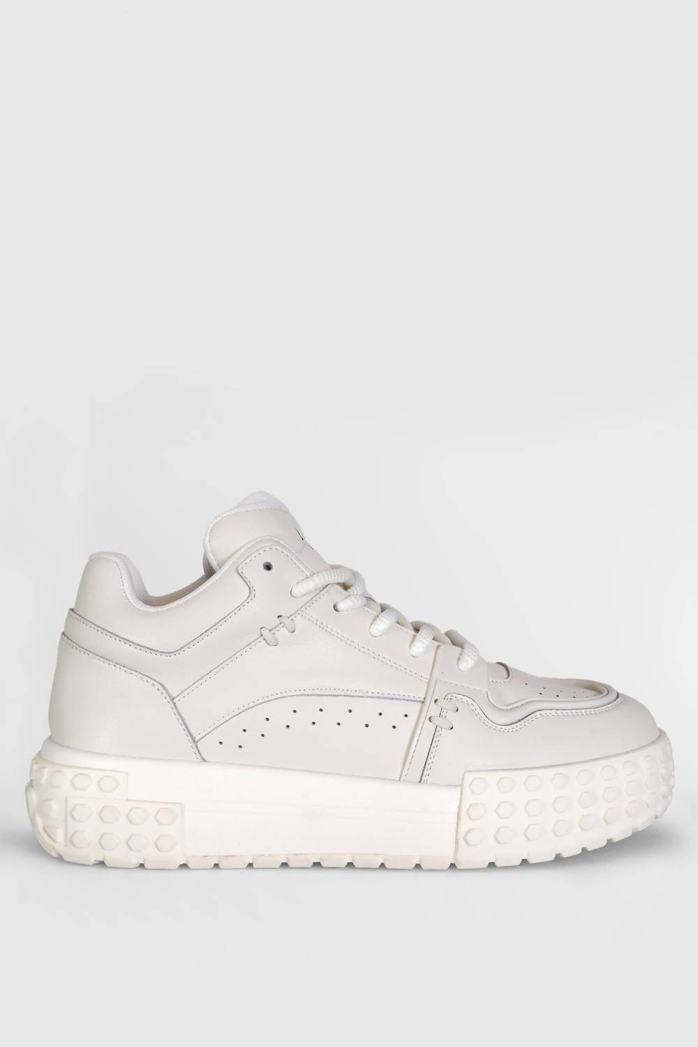 Burton Erkek Deri Sneaker Ayakkabı Beyaz