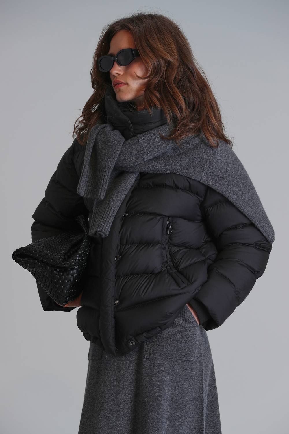 Rose Kaztüyü Kadın Mont Siyah