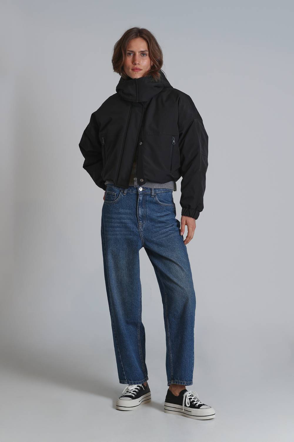 Apot Kaztüyü Kadın Mont Siyah