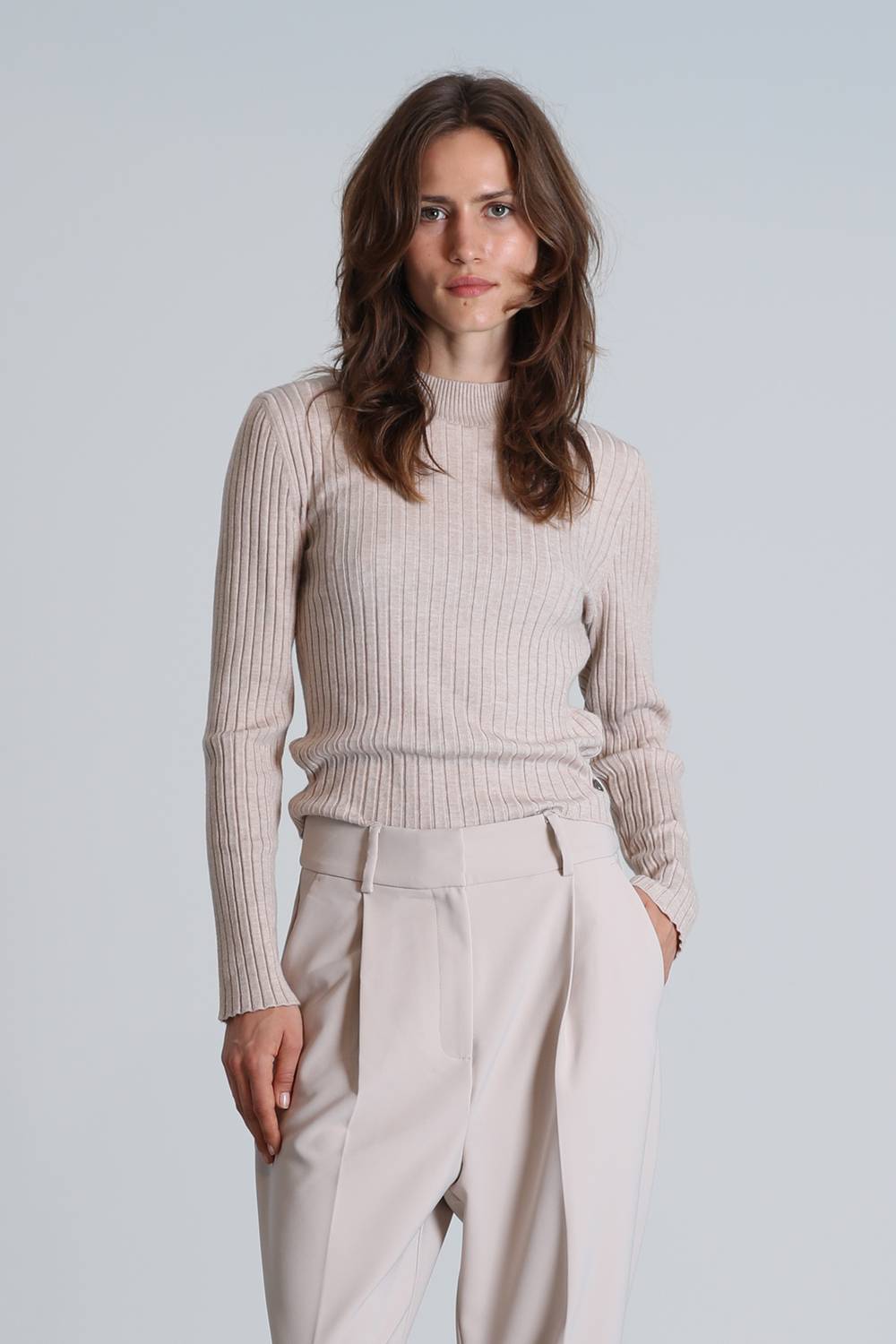 Женский пуловер Vendı бежевого цвета, размеры S, M, L, XL, XS