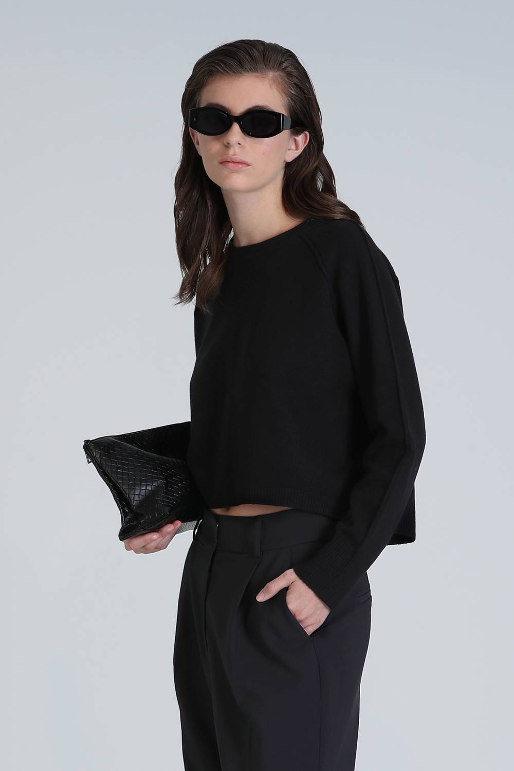 Sun Kadın Kazak Siyah