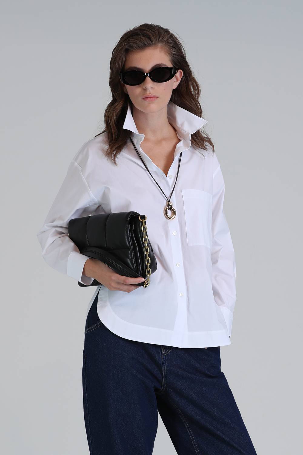 Женская рубашка Raval белого цвета, размеры S-XXL