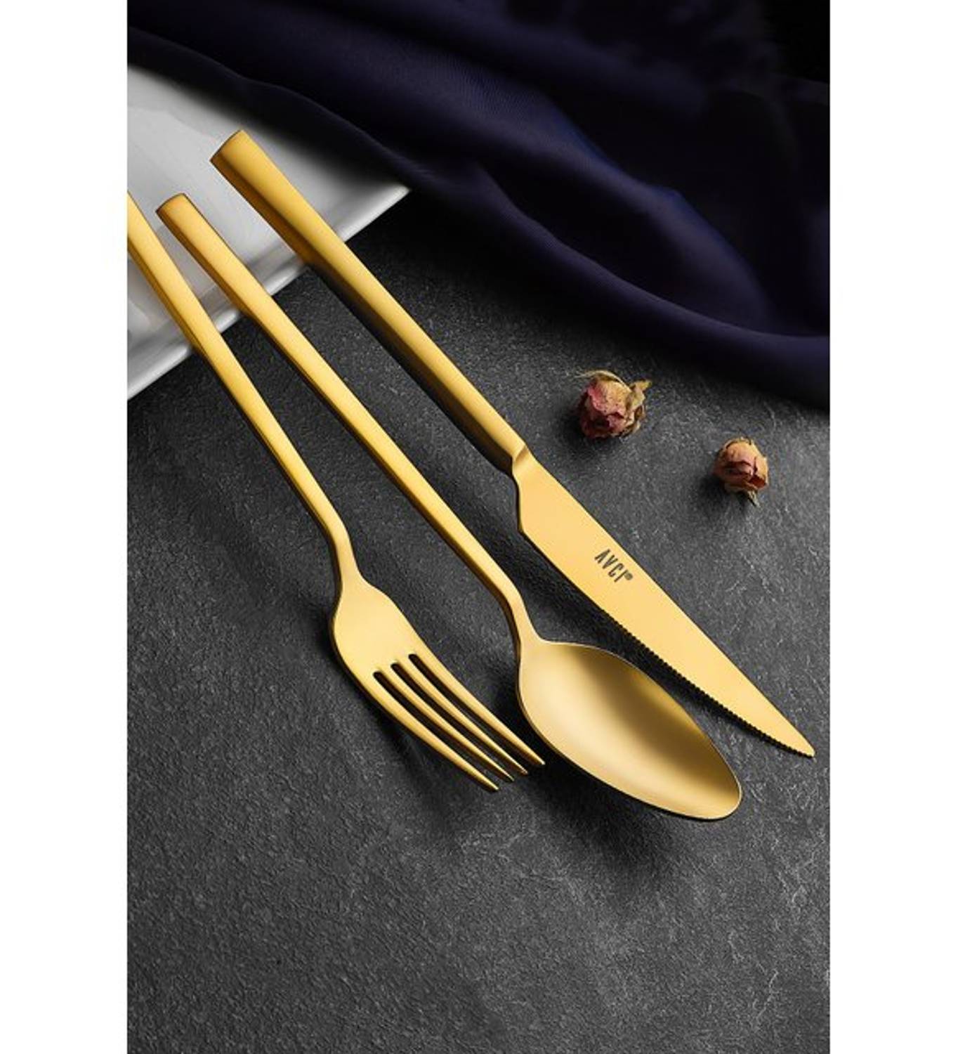 Klas Mat Gold 18 Piece Cutlery Set 18/10 Stainless Steel