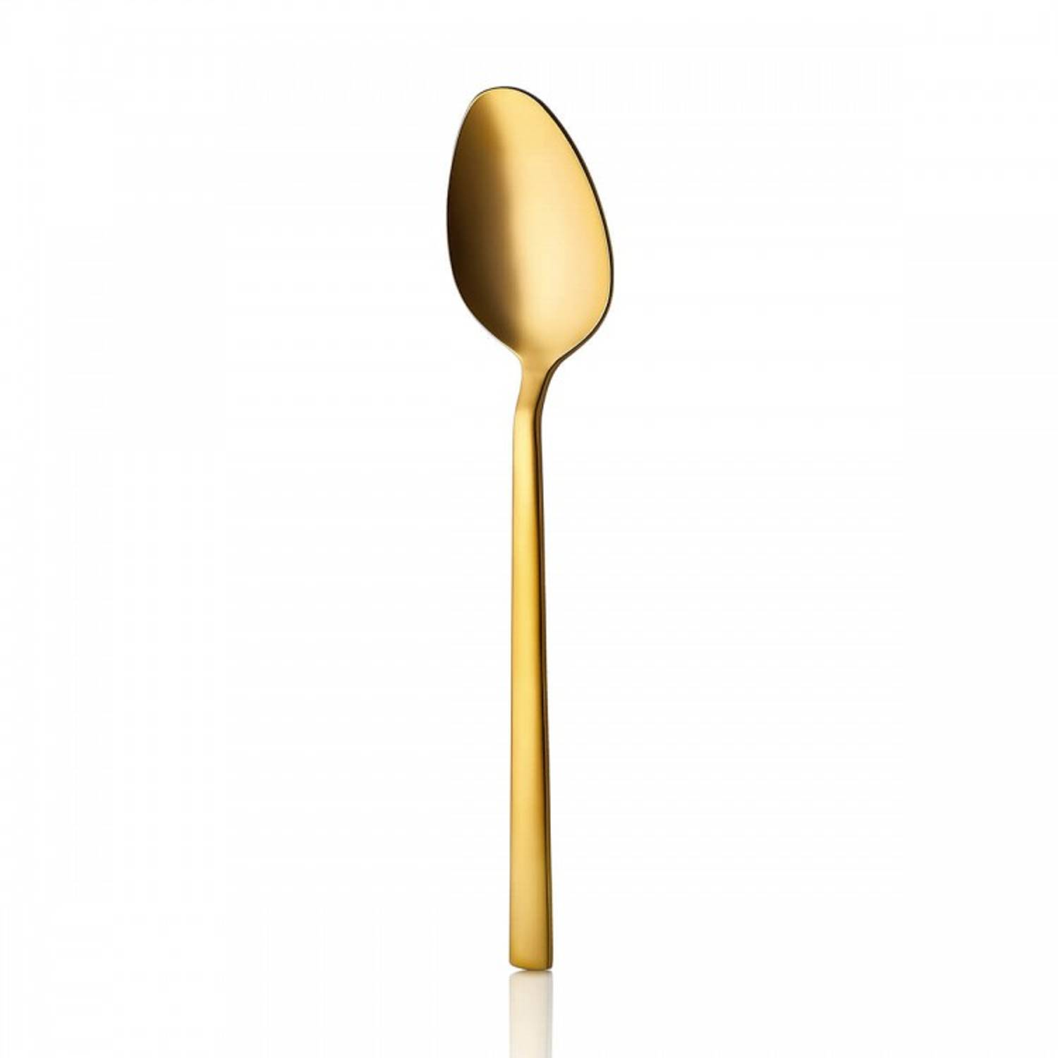 Klas Matt Gold 6 Dessert Spoons 18/10 Stainless Steel 2.5 mm