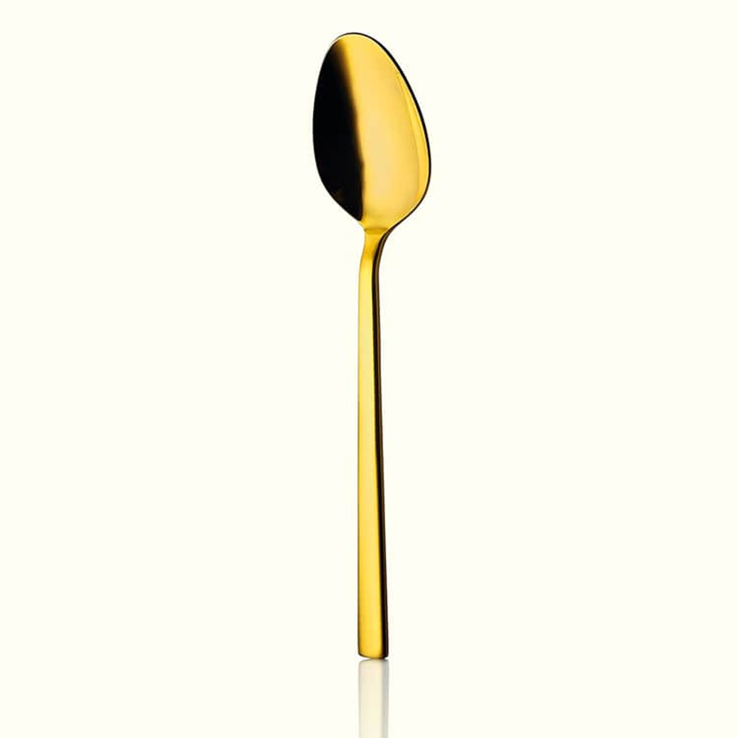 Klas Titanium Gold 6 Dessert Spoons 18/10 Stainless Steel