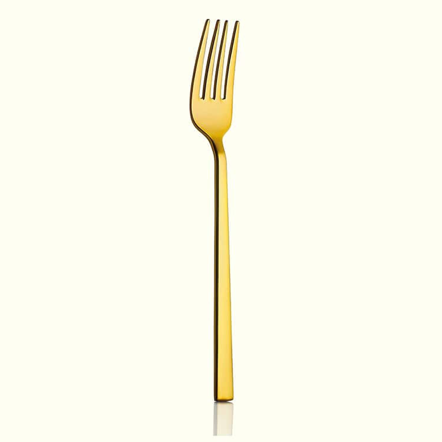 Klas Titanium Gold 6 Pieces Dessert Forks 18/10 Stainless Steel 2.5 mm