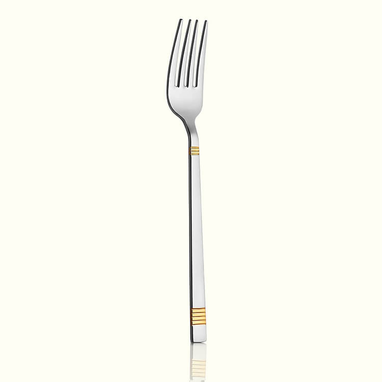 Duru Gold 12 Pieces Dessert Forks 18/10 Stainless Steel 2.5 mm