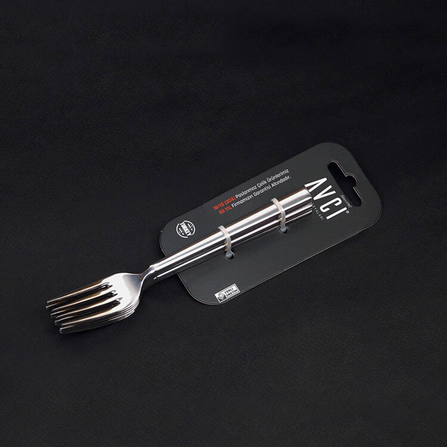 Klas 6 Adet Tatlı Çatalı 18/10 Paslanmaz Çelik 2,5 mm