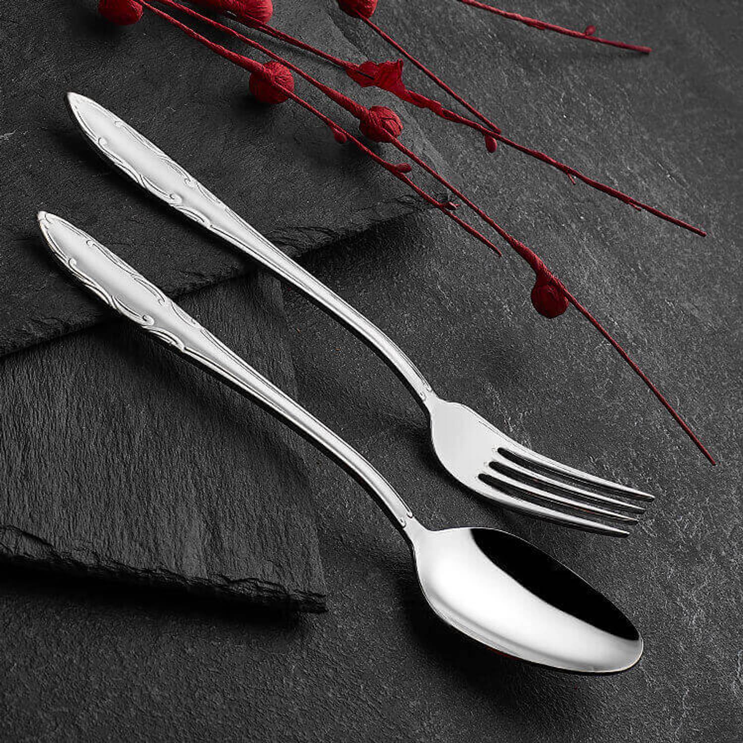 Hürrem 60 Piece Cutlery Set 18/10 Stainless Steel (Without Knife)