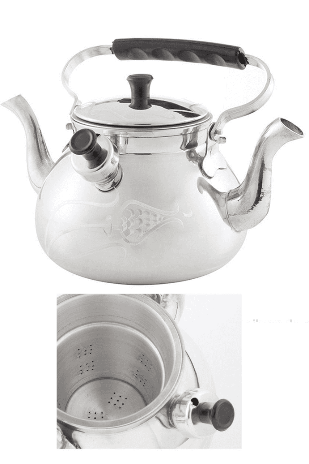 Ottoman Love Teapot Double-Sided Teapot- Aluminum Conversation Teapot (With Box)