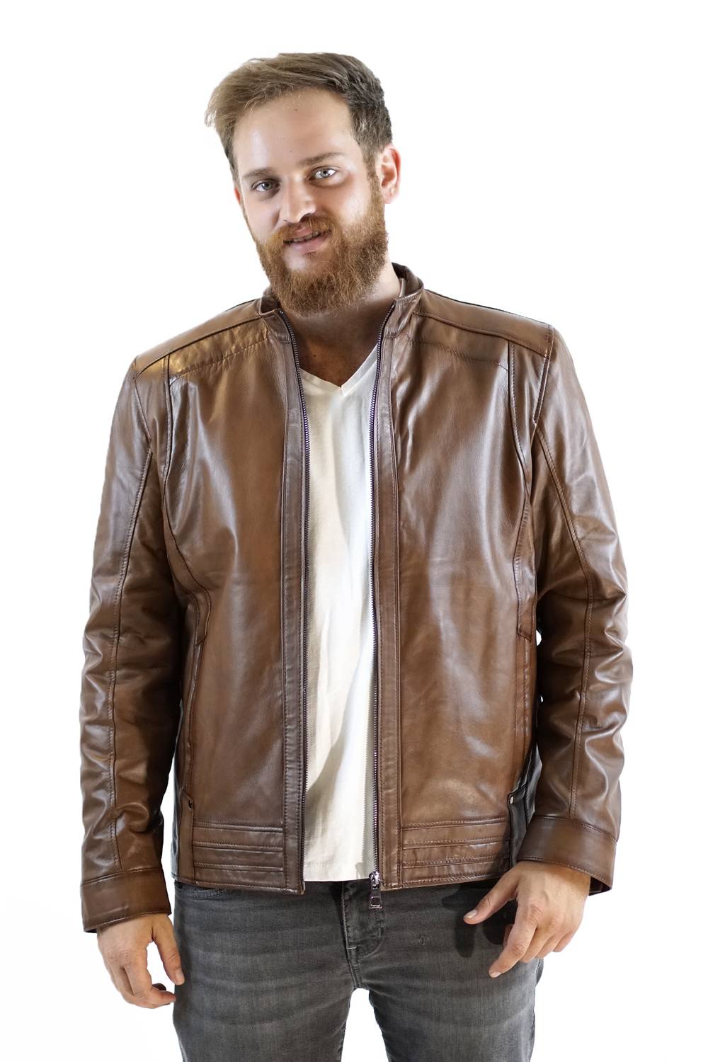 Derimosa Slanzer Men's Genuine Leather Jacket