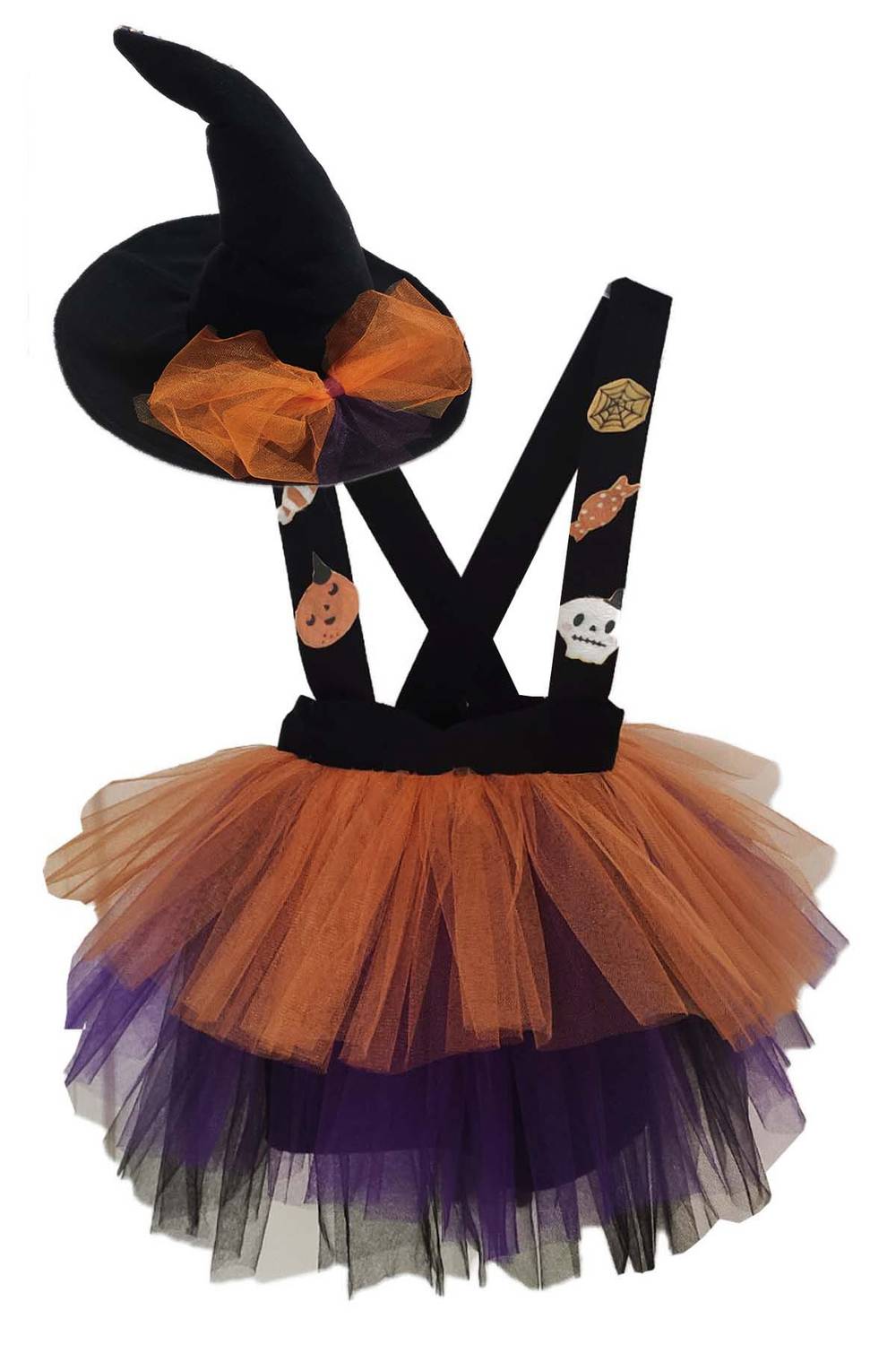 Girl's Witch Dress and Witch Hat Set