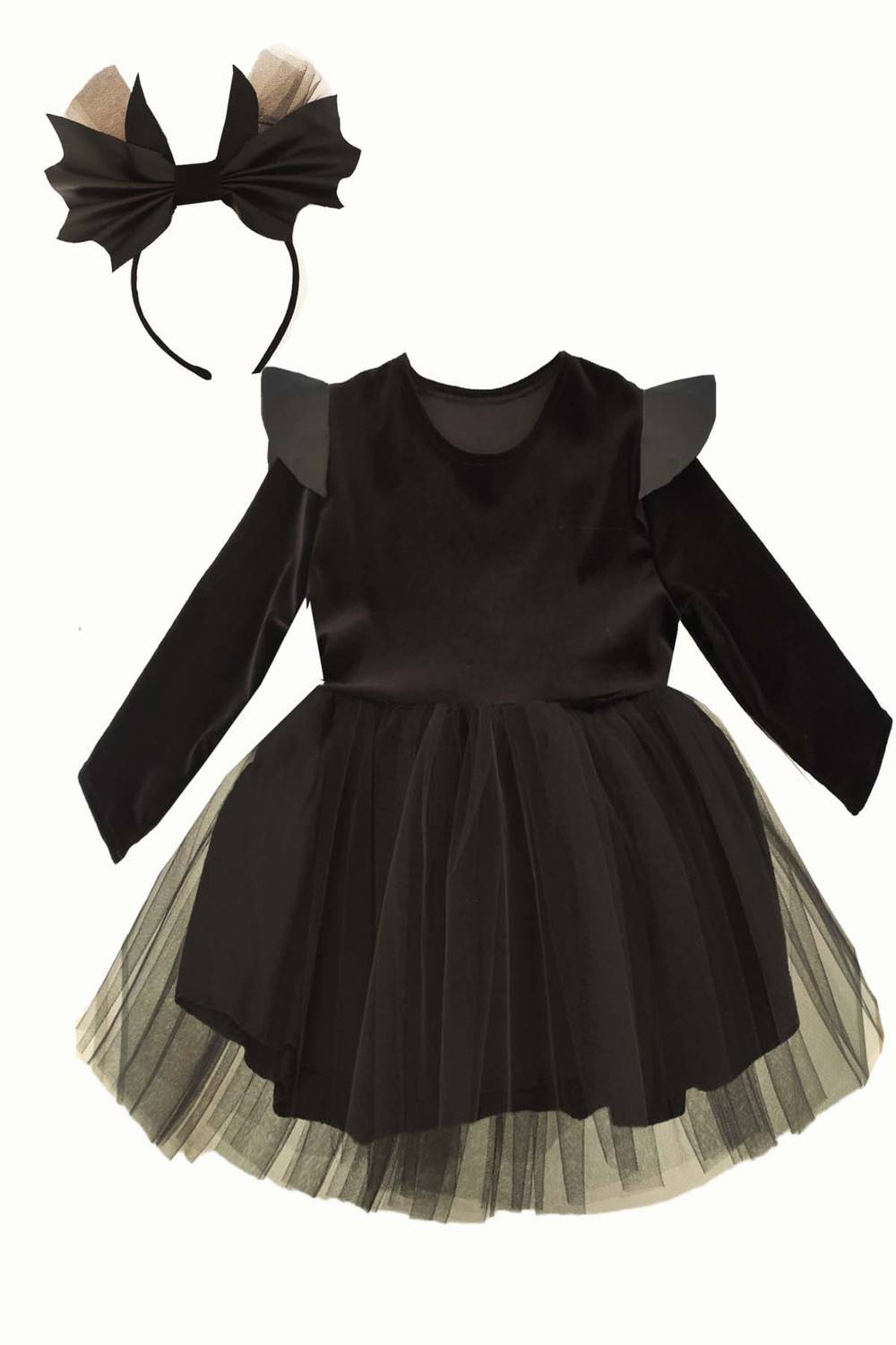 Girl's Leather Detailed Tutu Dress Crown Suit