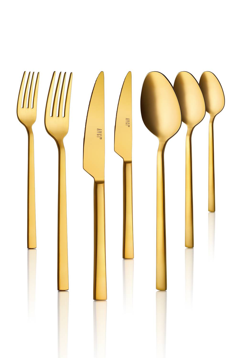 Klas Mat Gold 7 Piece Cutlery Set 18/10 Stainless Steel