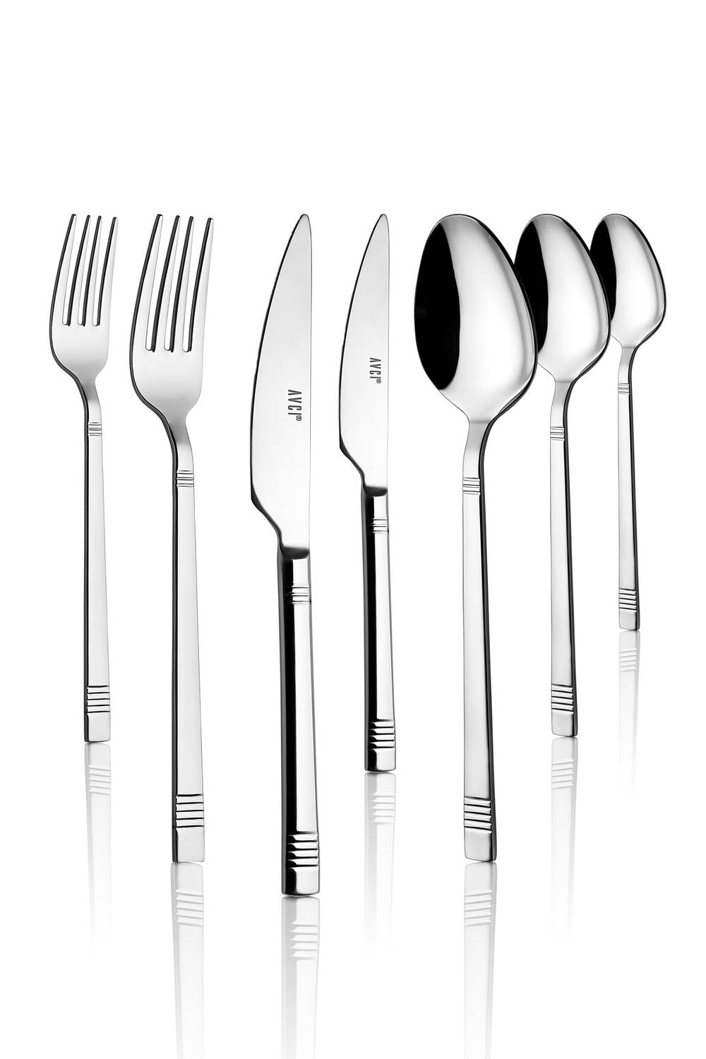 Duru 7 Pieces Single Cutlery Set 18/10 Stainless Steel