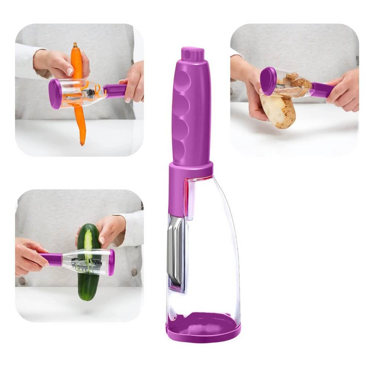 Piev Practical Pot Vegetable and Fruit Peeler Purple