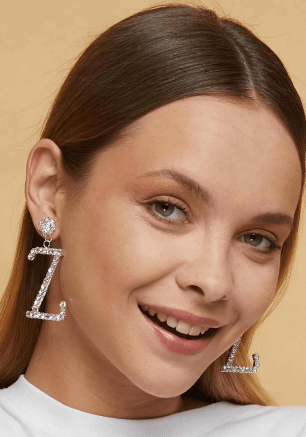 Hanging letter store earrings
