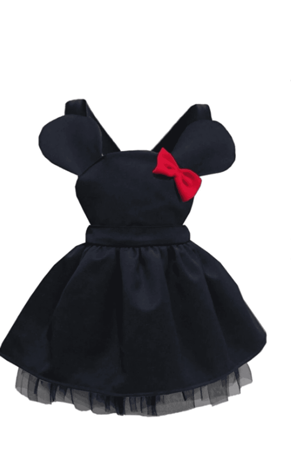Kız Çocuk Elbise Siyah Sevimli Mini 1-4 Yaş