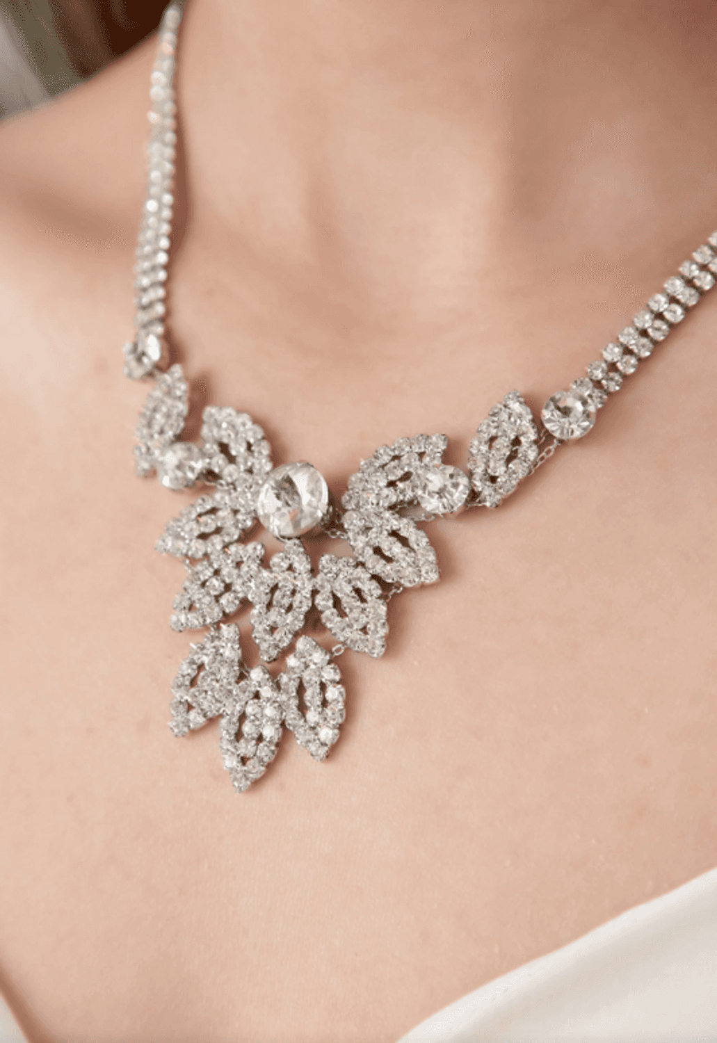 Set A, Silver Diamante Necklace Earring Set, Sparkle Wedding Bling -  MadeXonline