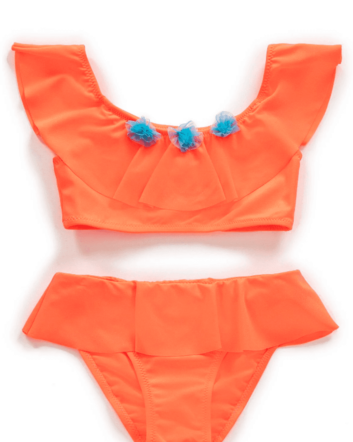 طقم بيكيني برتقالي من Endeep Girl مع انتفاضات وإكسسوارات