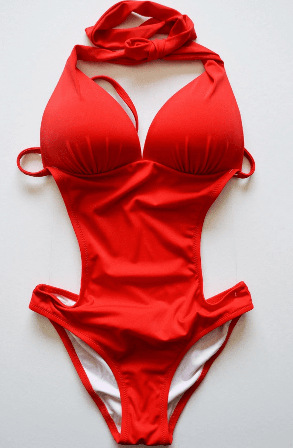 Beria Women's Half-Filled Red Swimsuit