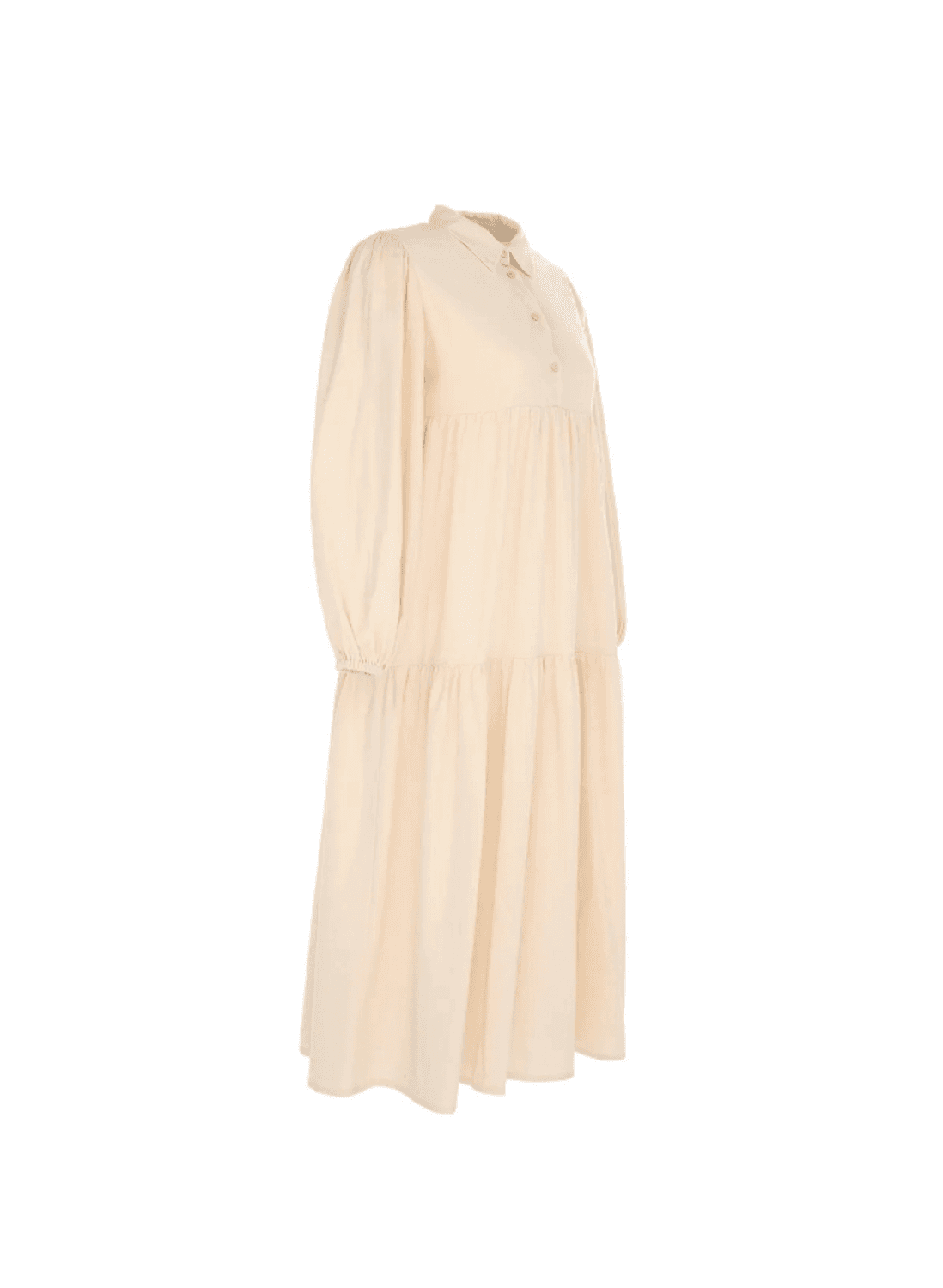 GÖKNUR ARSLAN Ekru Keten Elbise