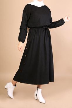 ELB03274 Hipatu Women's Waist Elastic Belted Dress