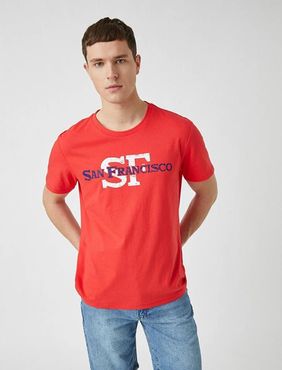 Koton Men's Standard Fit Printed T-Shirt