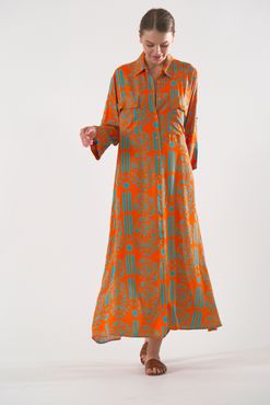 Жіноча сукня-сорочка з передньою кишенею Abbra