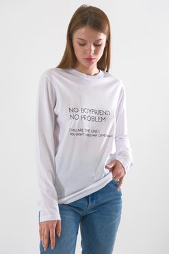 Жіноча футболка з довгим рукавом з літерами Abbra