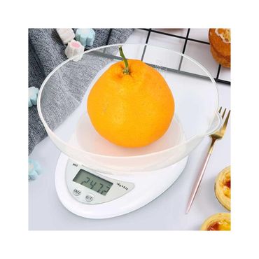 1pc 5000g-1g Kitchen Scale, Digital Kitchen Scale with LCD Display, Precise  Weight Measuring for Baking Cooking (Bowl included)